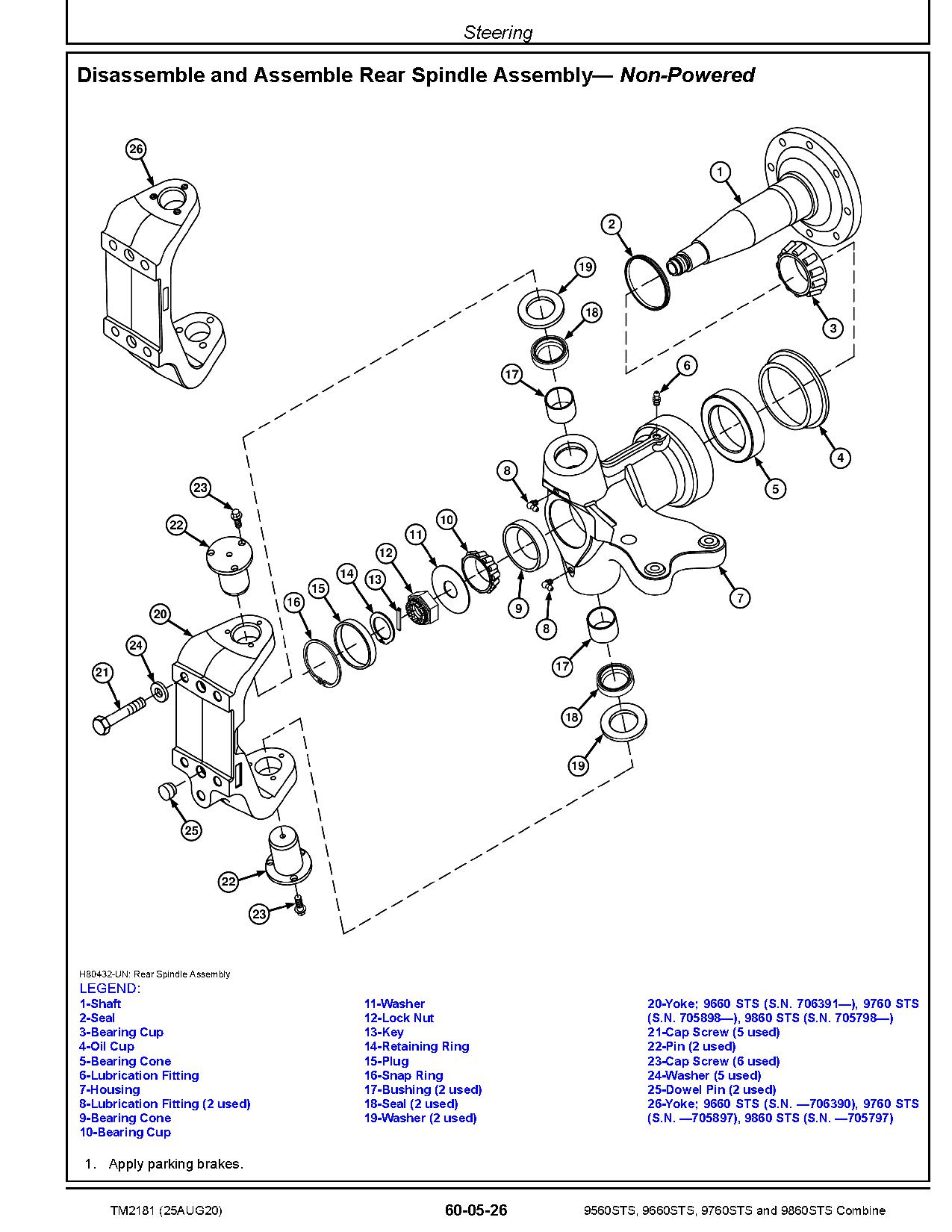 John Deere 9560 9660 9760 9860 STS Combines Repair Manual TM2181 (2)