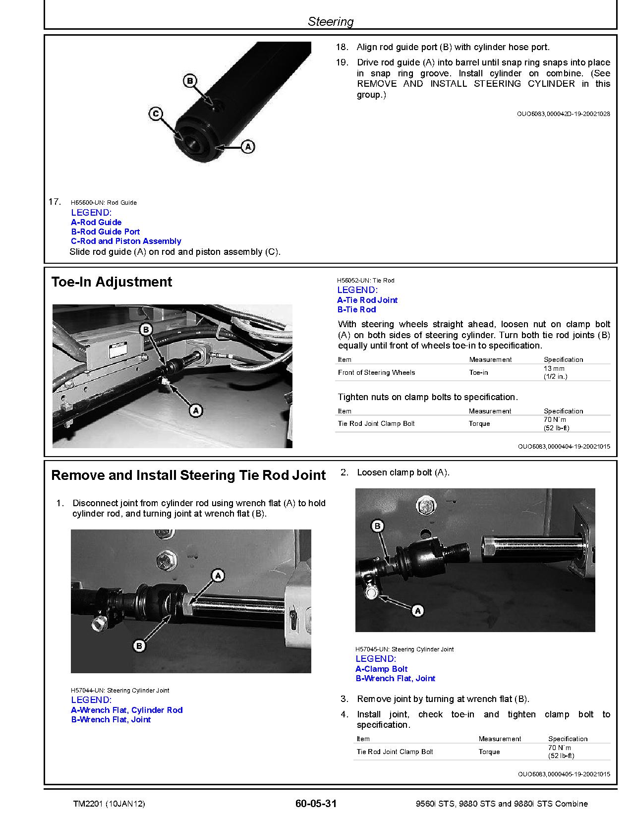John Deere 9560i 9880 9880i STS Combines Repair Manual TM2201 (3)