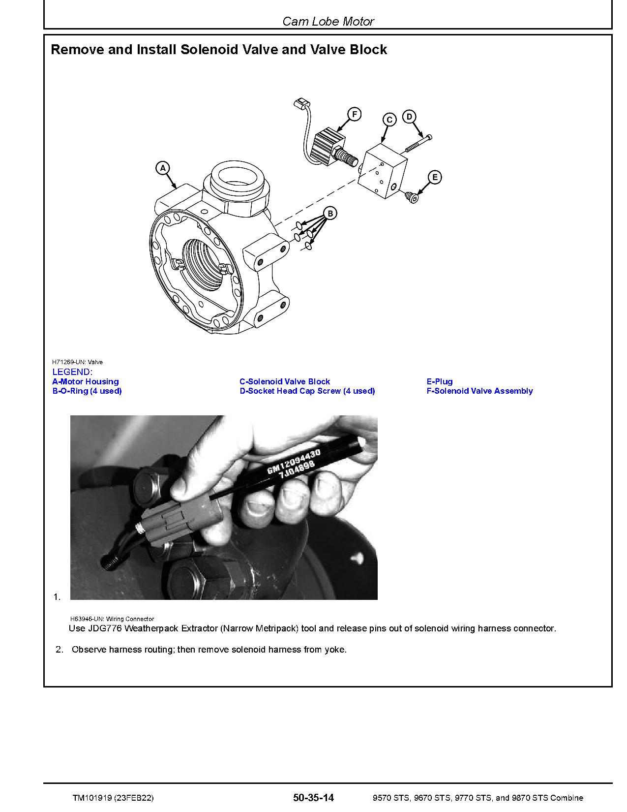 John Deere 9570 9670 9770 9870 STS Combines Repair Manual TM101919 (2)