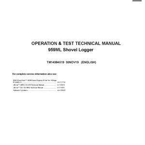 John Deere 959ML Shovel Loggers Operation Test Manual TM14384X19 (1)