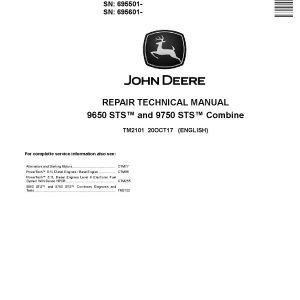 John Deere 9650 9750 Combines Repair Manual TM2101 (1)