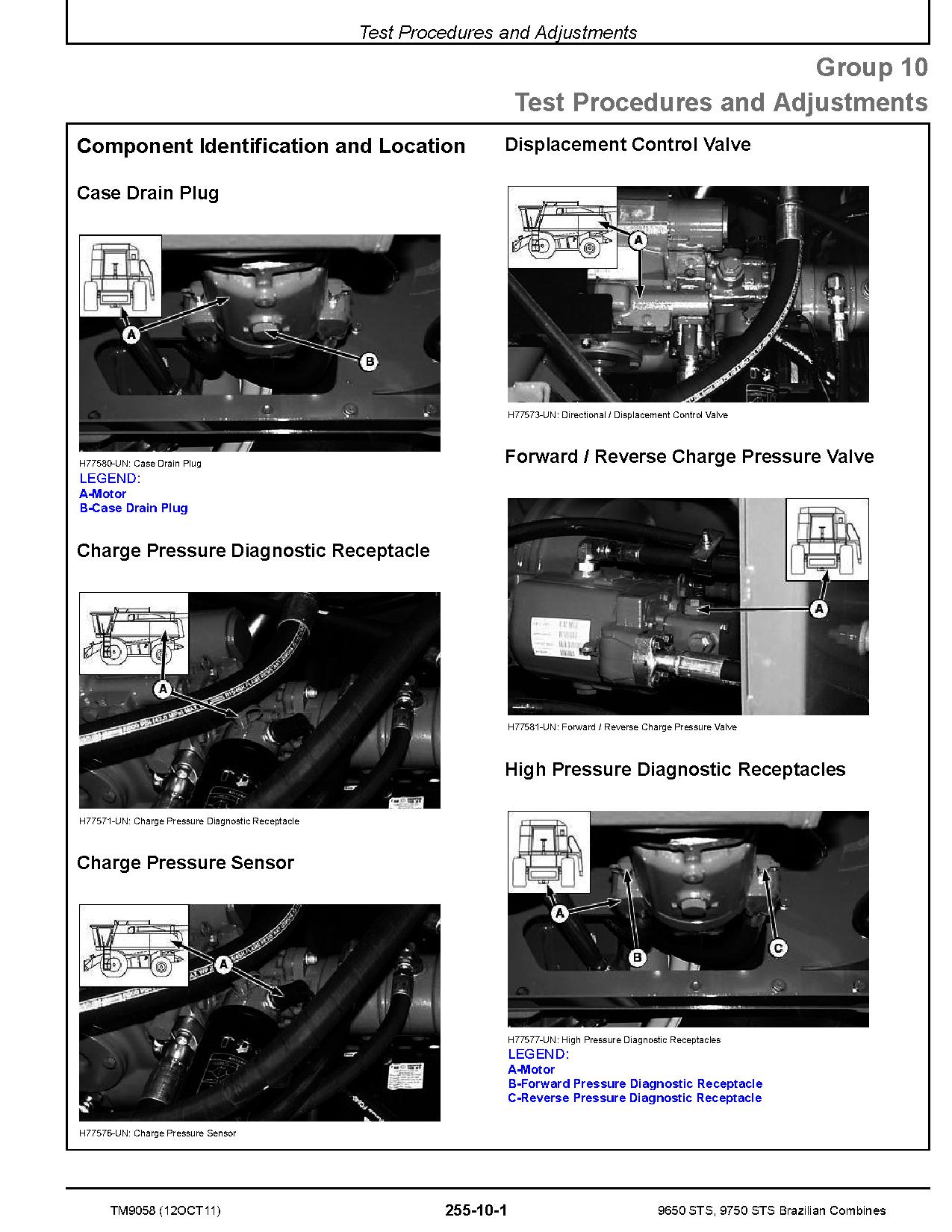 John Deere 9650 9750 STS Combines Diagnostic Manual TM9058 (2)