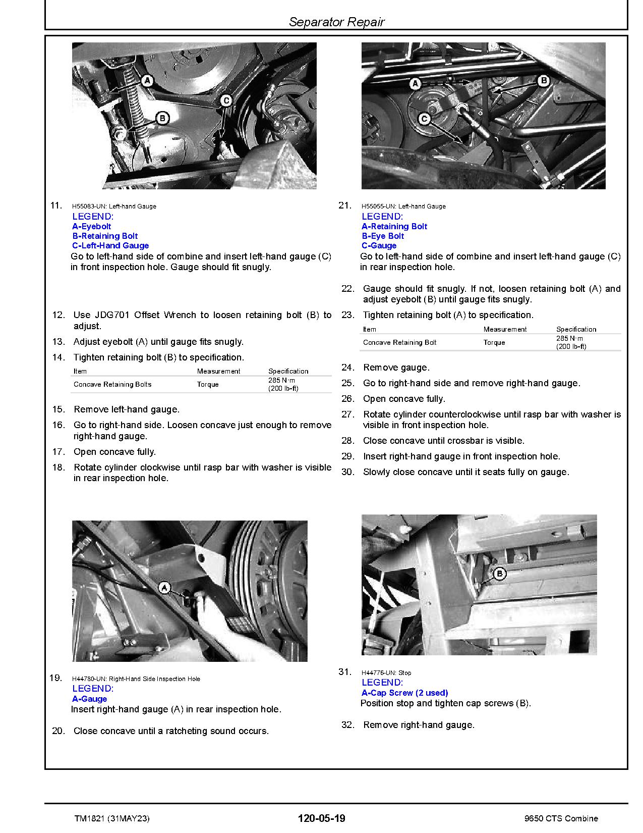 John Deere 9650 CTS Combines Repair Manual TM1821 (4)