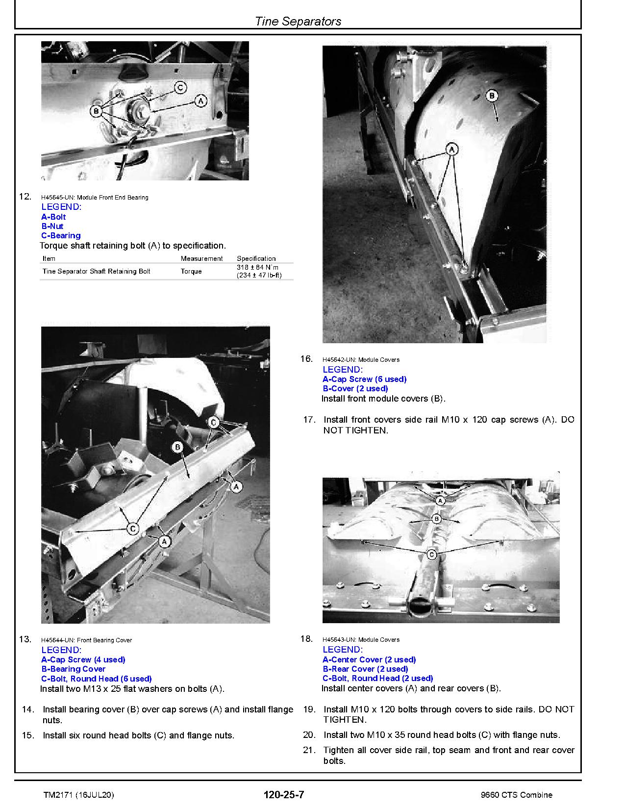 John Deere 9660 CTS Combines Repair Manual TM2171 (4)