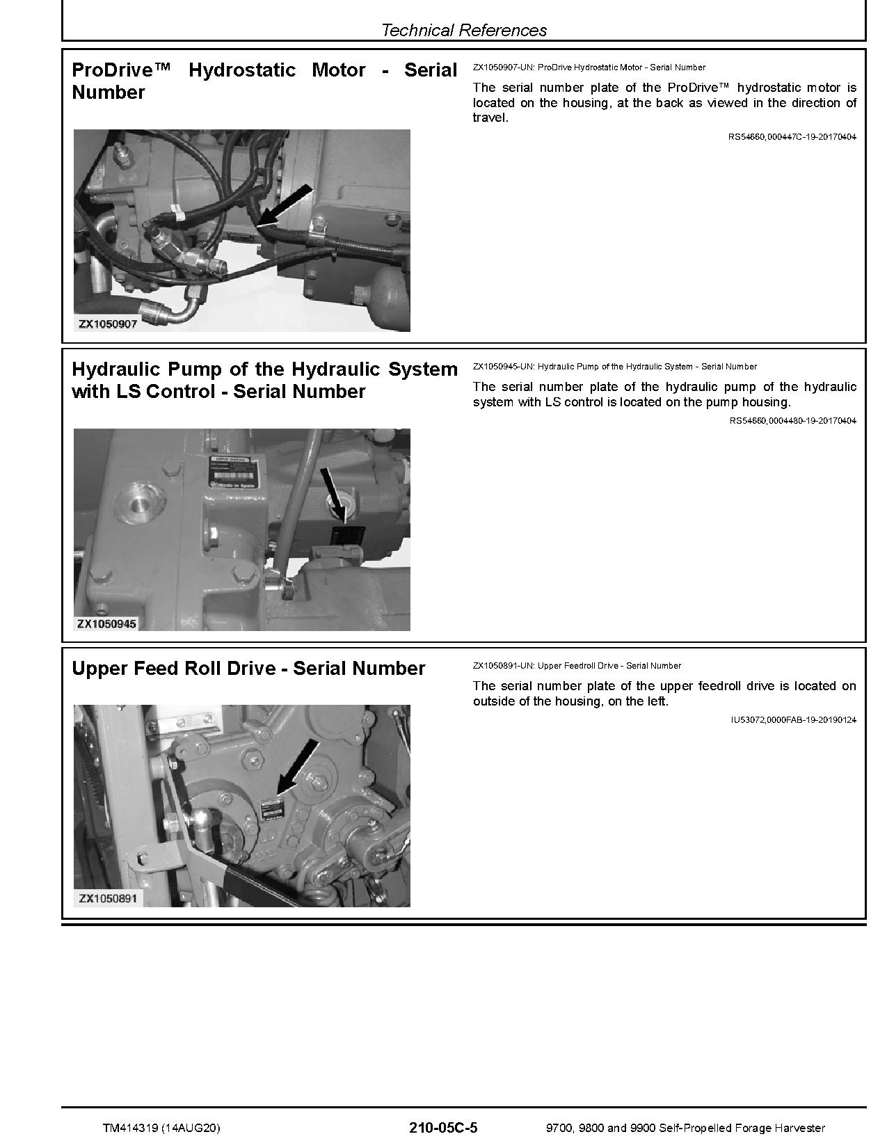 John Deere 9700 9800 9900 Self Propelled Forage Harvesters Diagnostic Manual TM414319 (2)