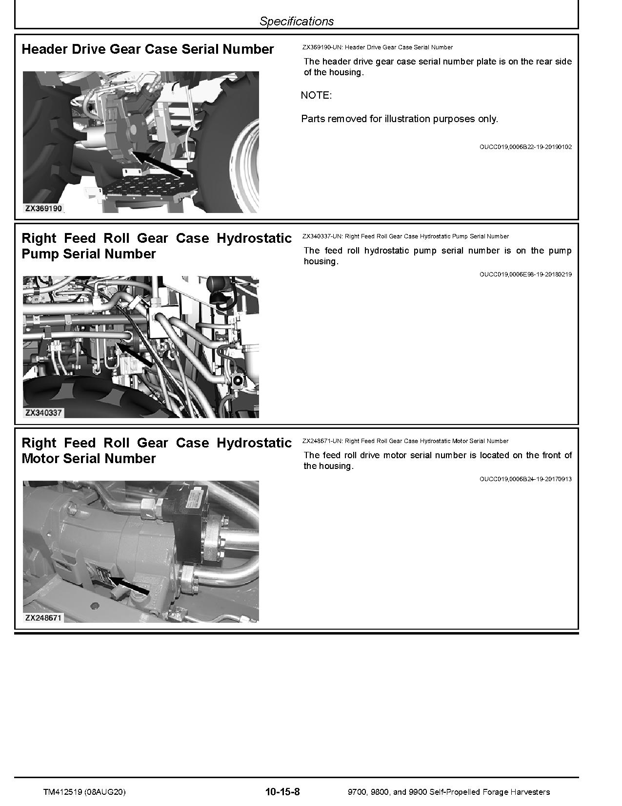 John Deere 9700 9800 9900 Self Propelled Forage Harvesters Repair Manual TM412519 (2)