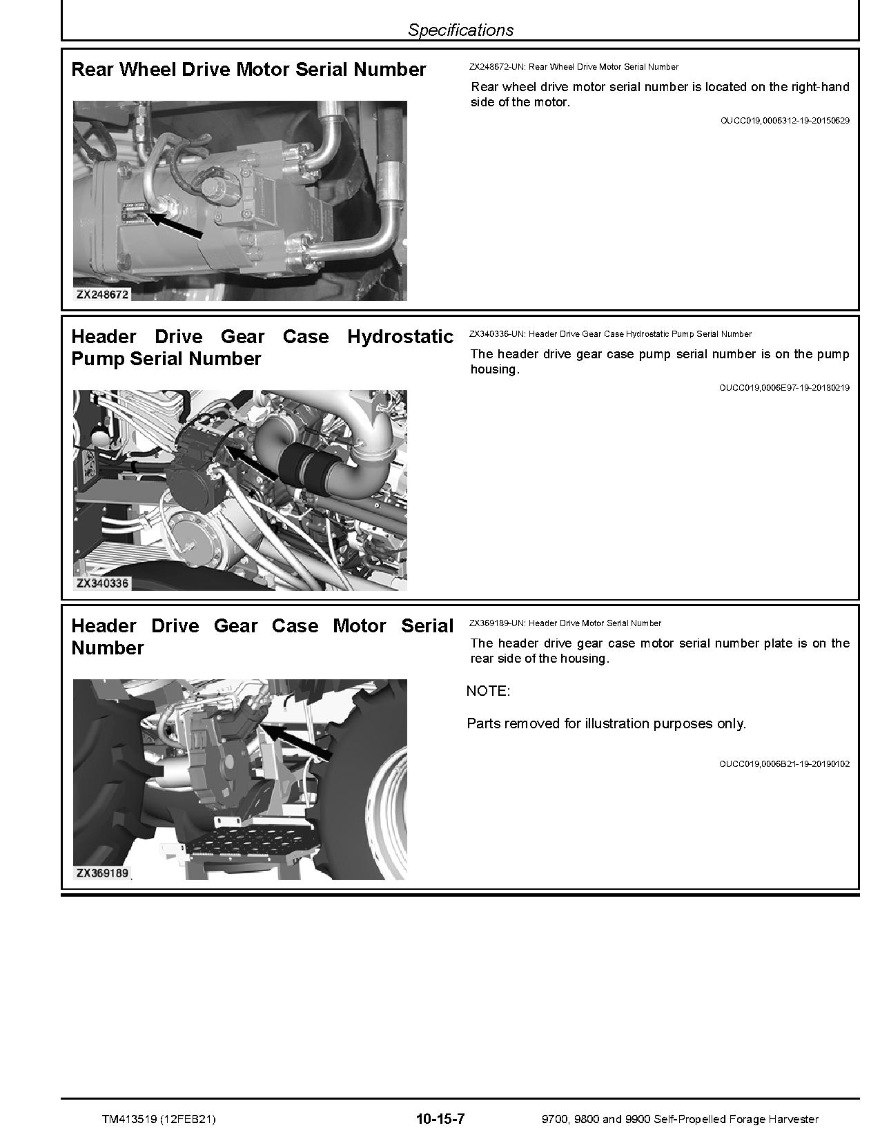 John Deere 9700 9800 9900 Self Propelled Forage Harvesters Repair Manual TM413519 (2)
