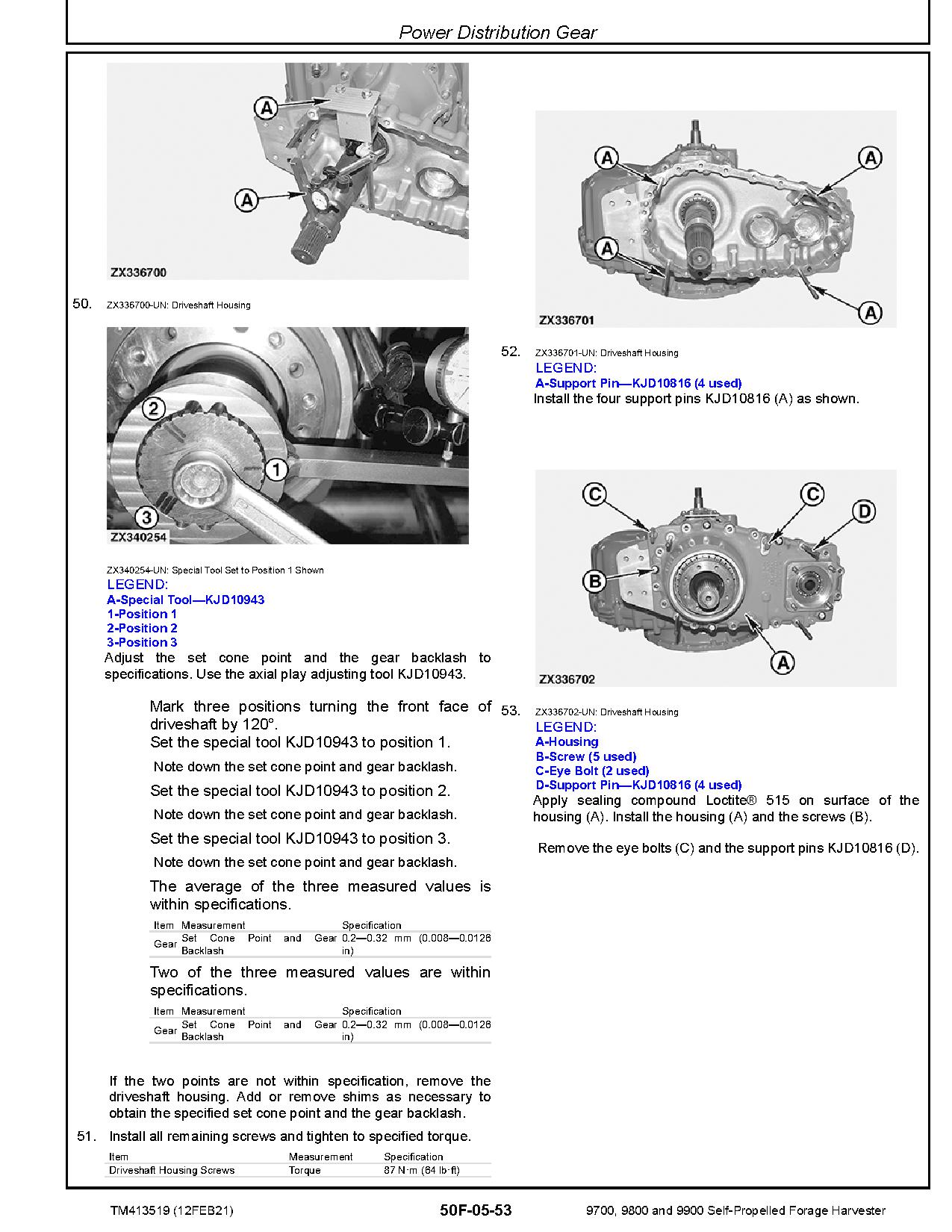 John Deere 9700 9800 9900 Self Propelled Forage Harvesters Repair Manual TM413519 (3)