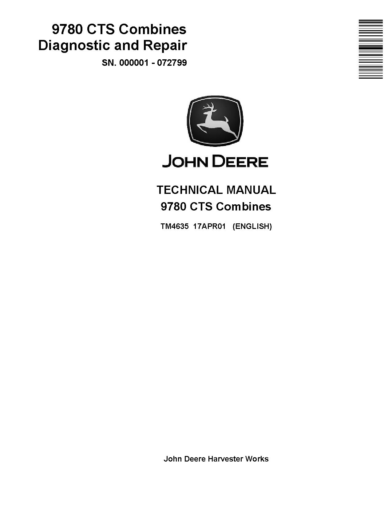 John Deere 9780 CTS Combines Technical Manual TM4635 (1)