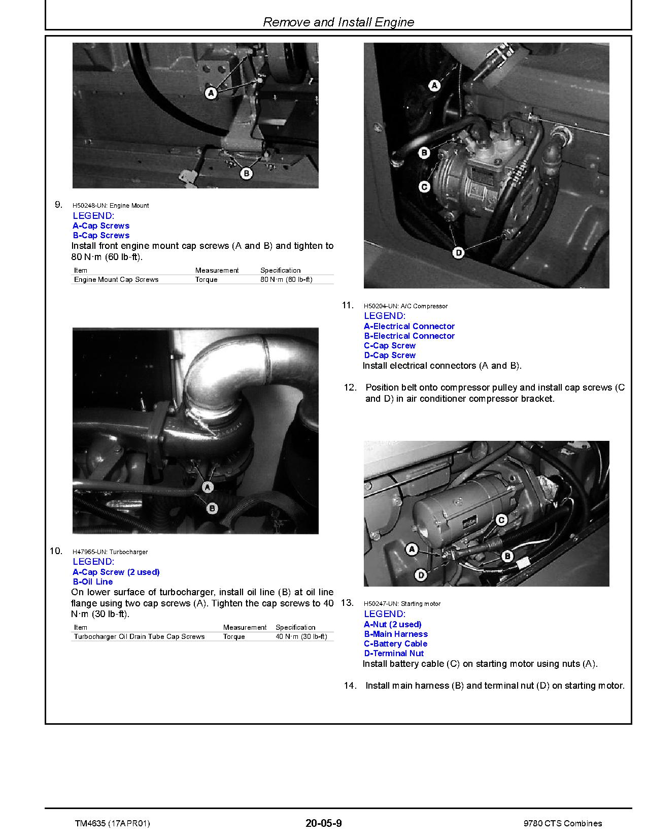 John Deere 9780 CTS Combines Technical Manual TM4635 (2)