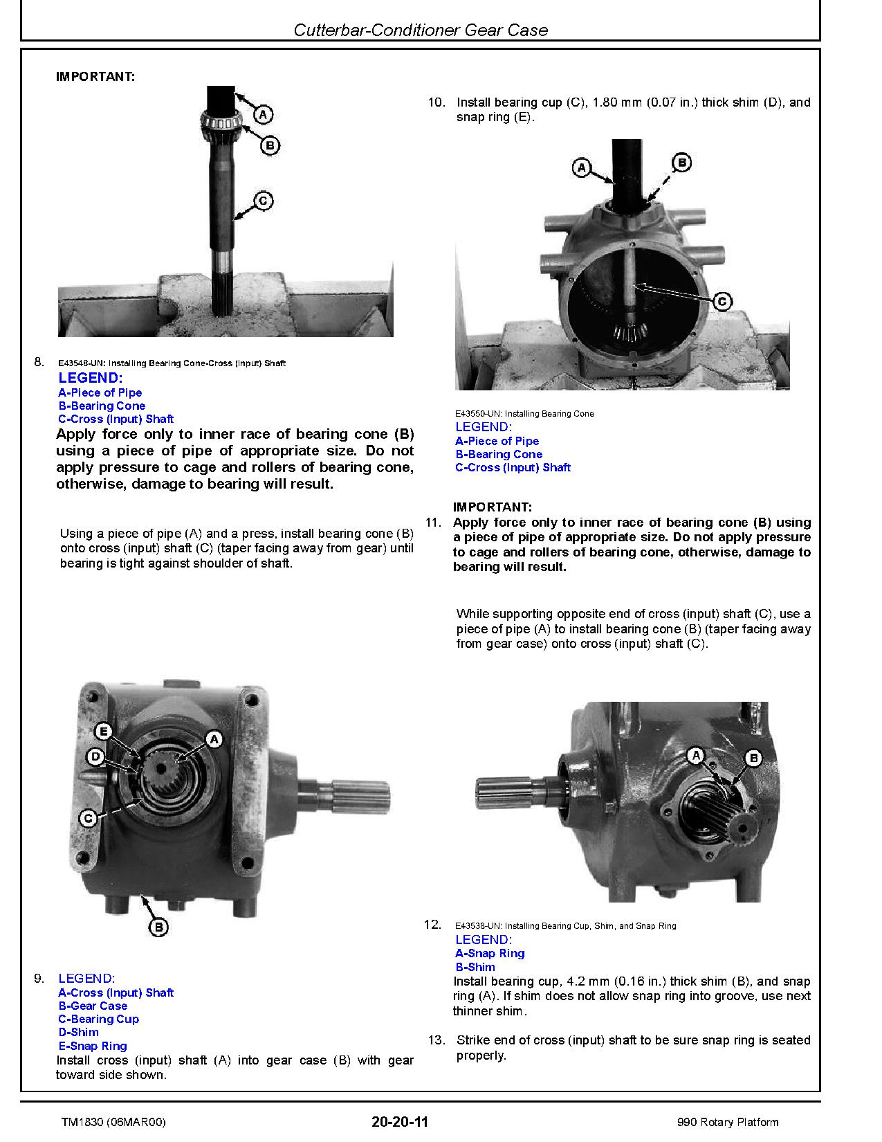 John Deere 990 Rotary Platforms Technical Manual TM1830 (2)