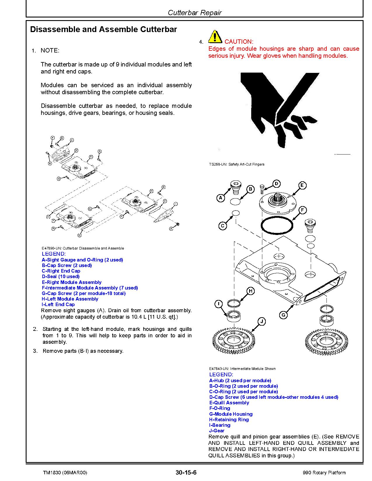 John Deere 990 Rotary Platforms Technical Manual TM1830 (3)