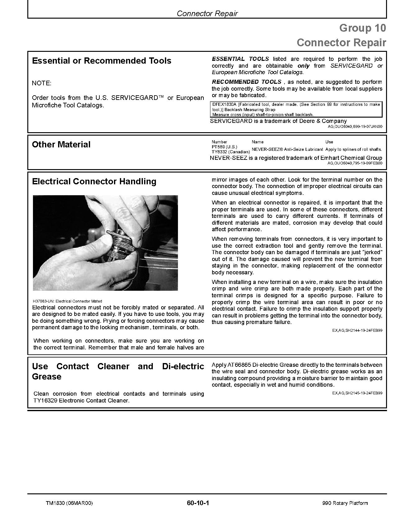 John Deere 990 Rotary Platforms Technical Manual TM1830 (4)