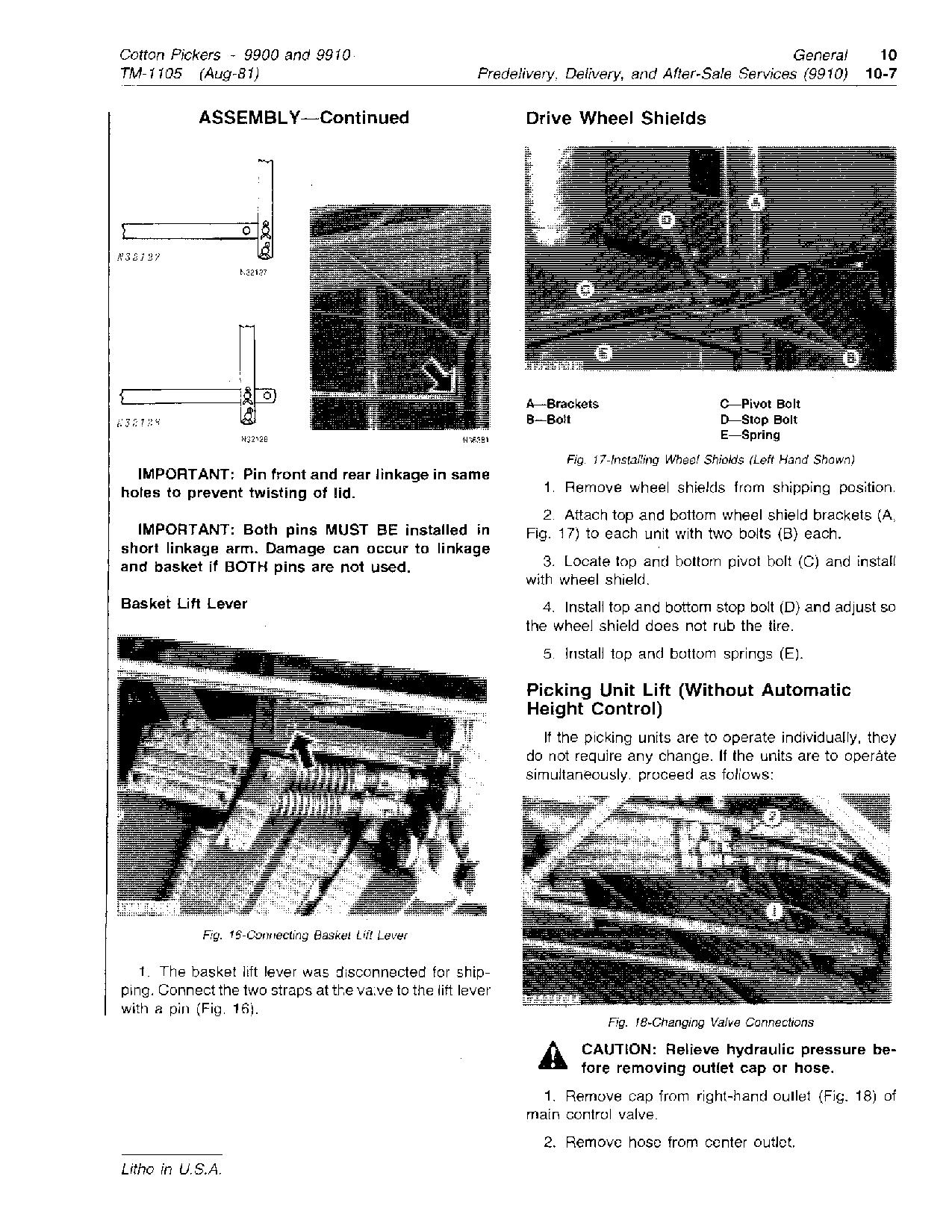 John Deere 9900 9910 Cotton Pickers Technical Manual TM1105 (2)