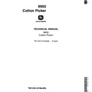 John Deere 9950 Cotton Pickers Technical Manual TM1349 (1)