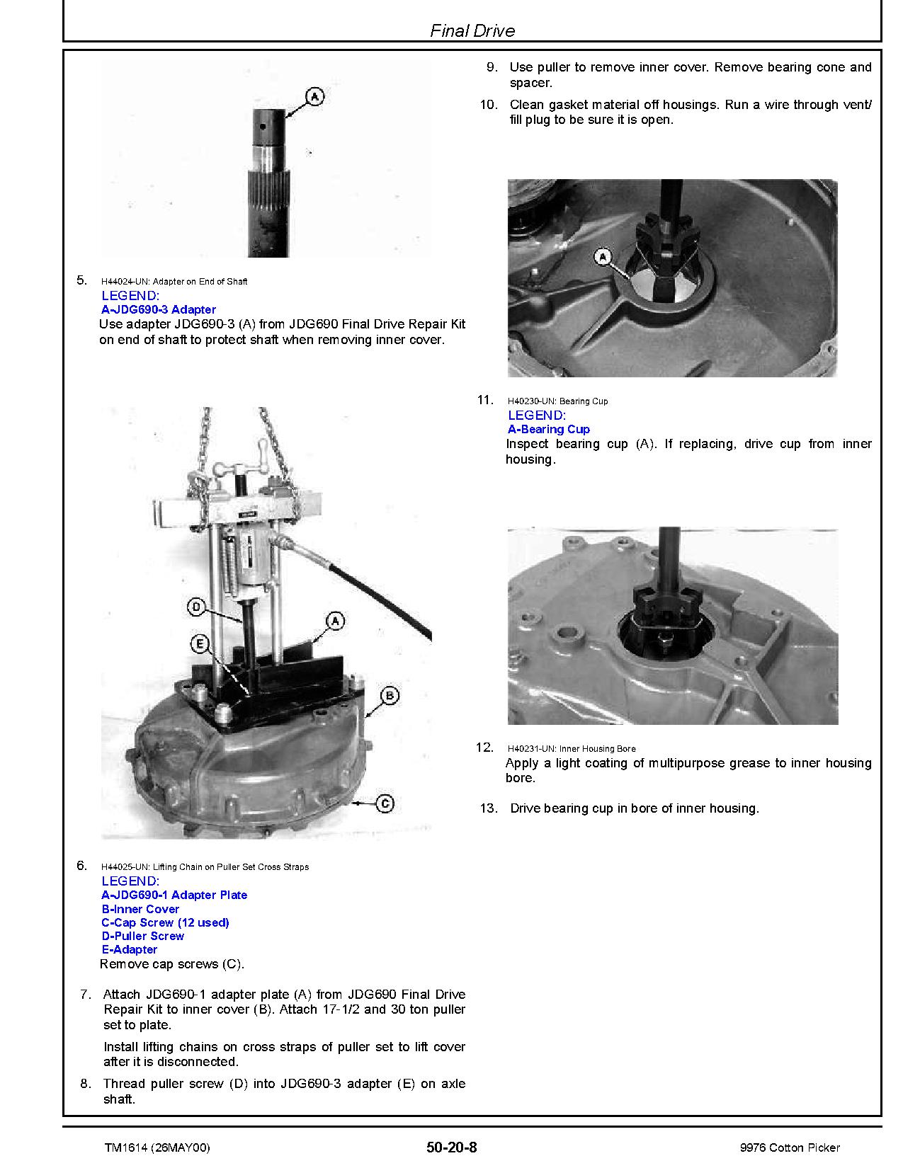 John Deere 9976 Cotton Pickers Repair Manual TM1614 (3)
