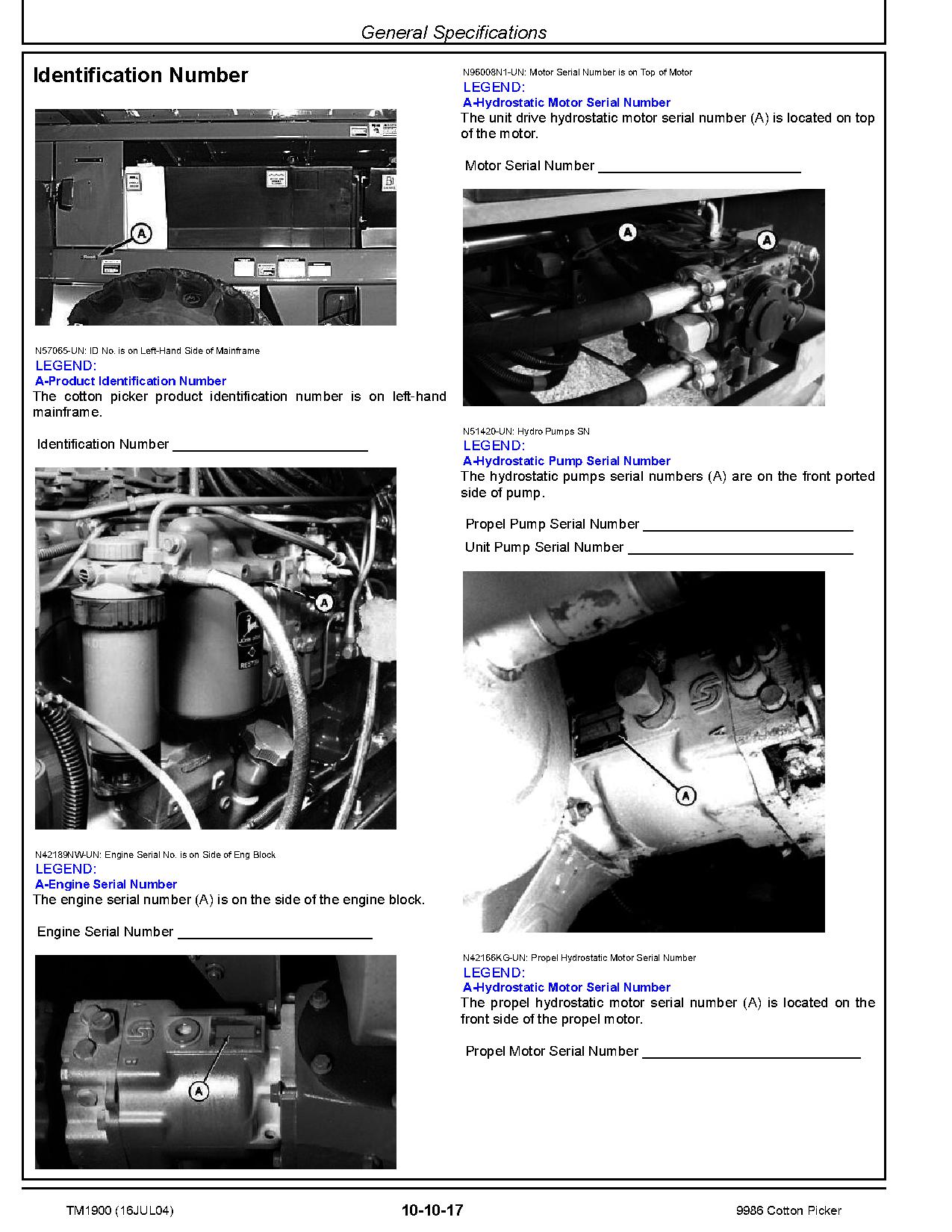 John Deere 9986 Cotton Pickers Repair Manual TM1900 (2)