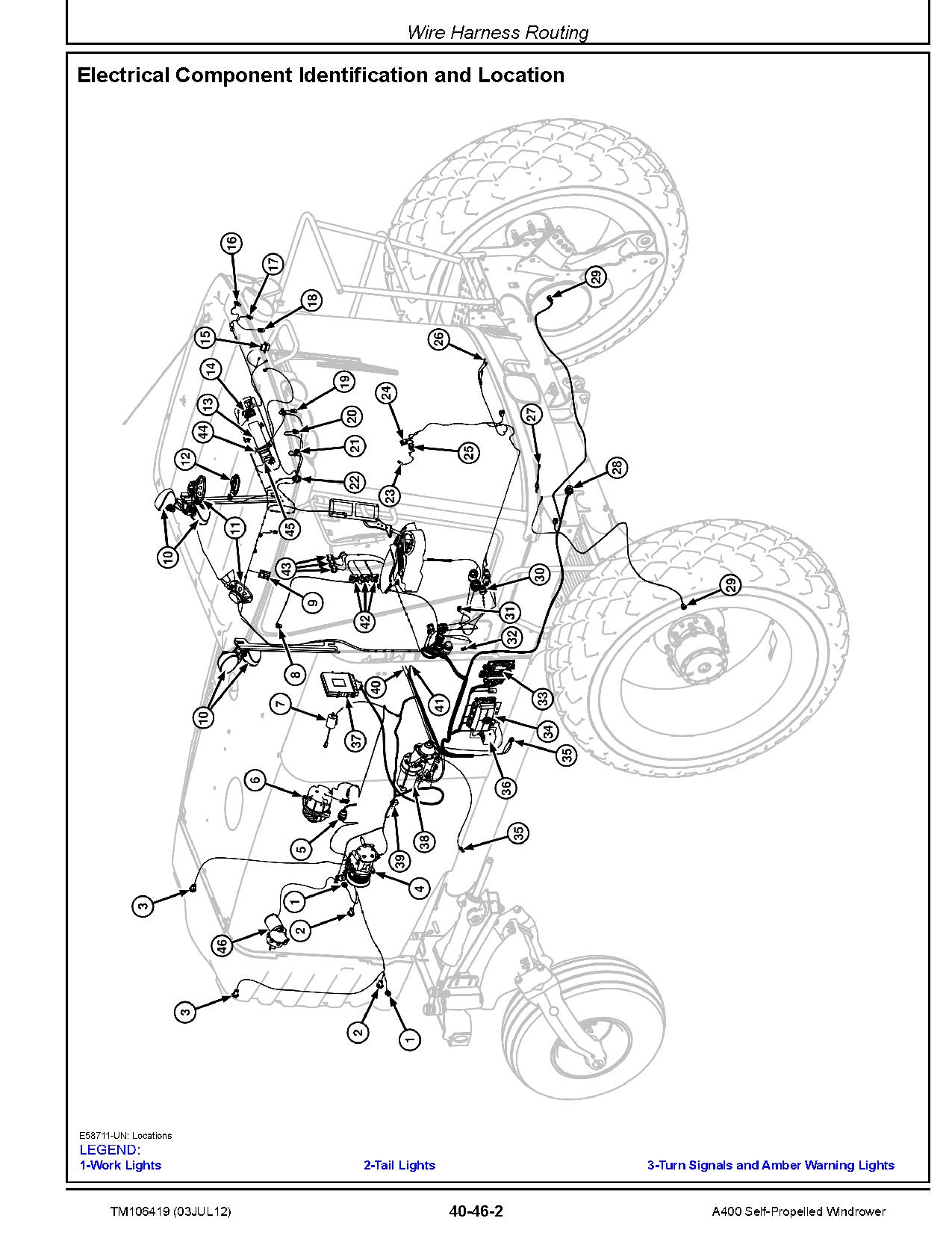 John Deere A400 Self Propelled Windrowers Repair Manual TM106419 (2)