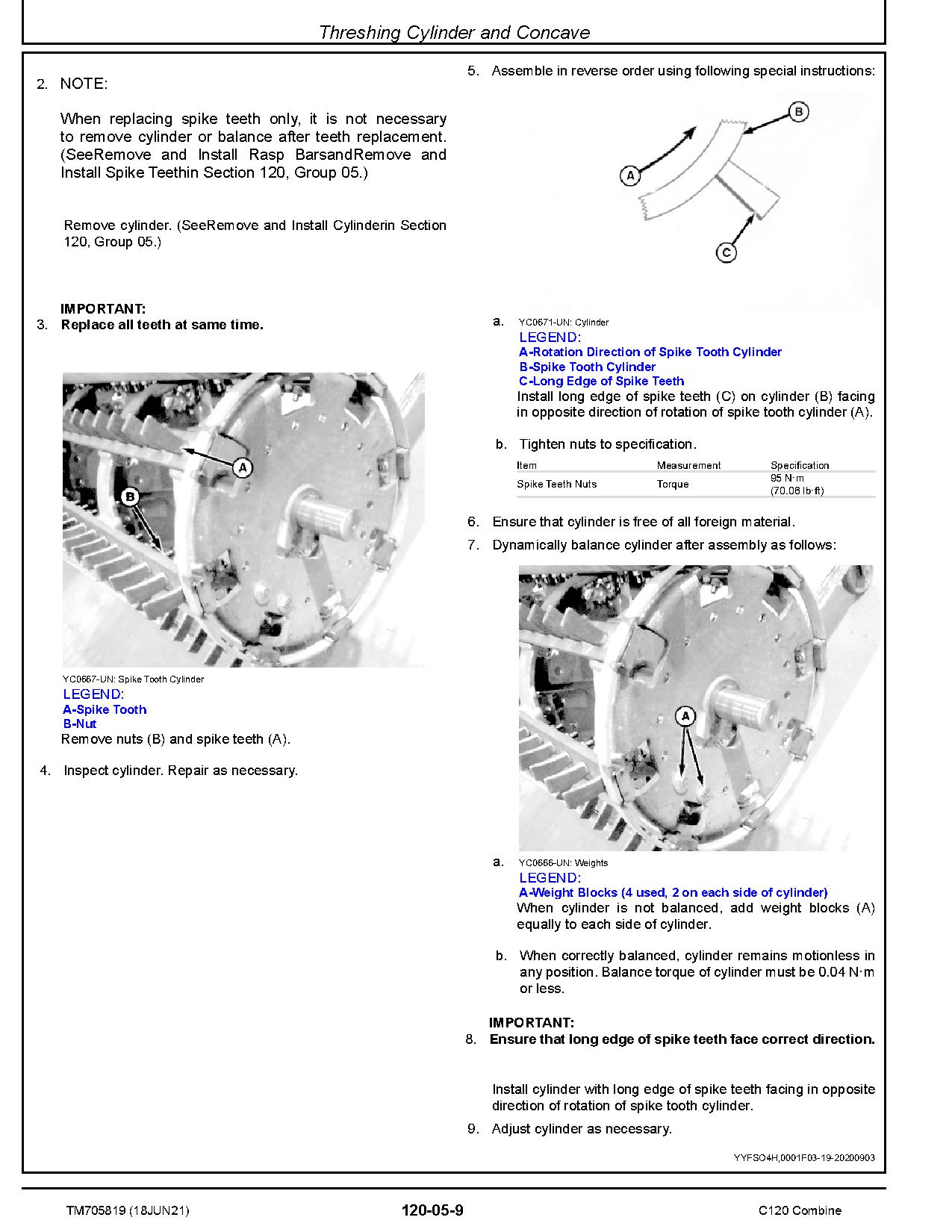 John Deere C120 Combines Repair Manual TM705819 (4)