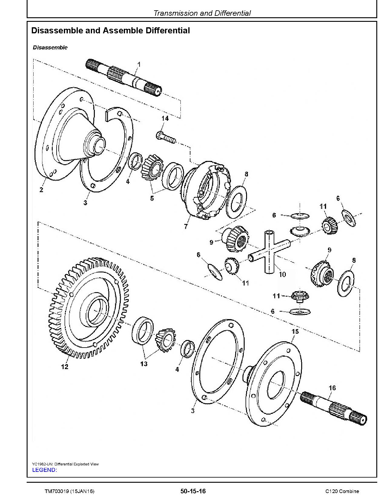 John Deere C120 Combines Technical Manual TM703019 (3)