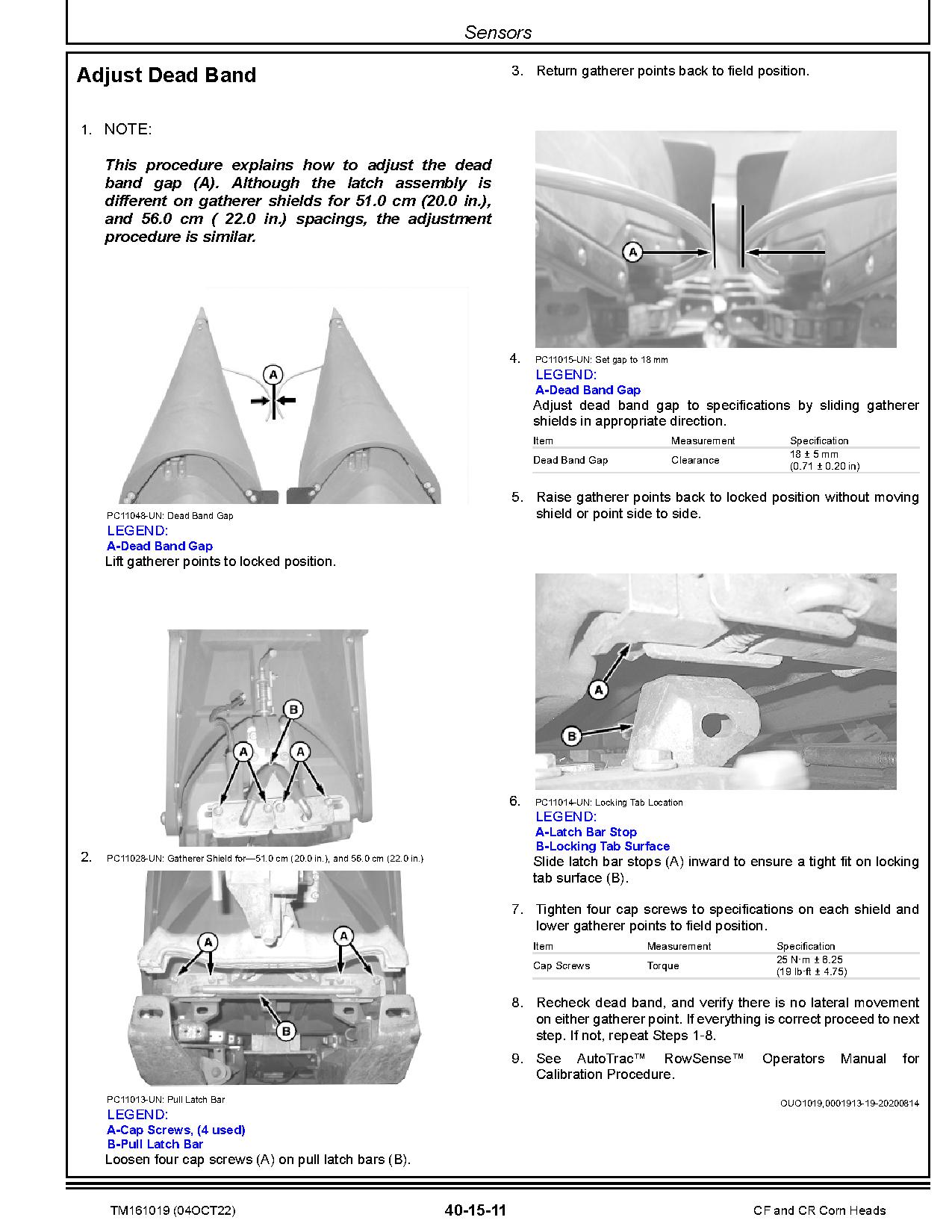 John Deere C12F C12R C16F C16R C18F C18R C6R C8R incl. StalkMaster Corn Heads Repair Manual TM161019 (2)