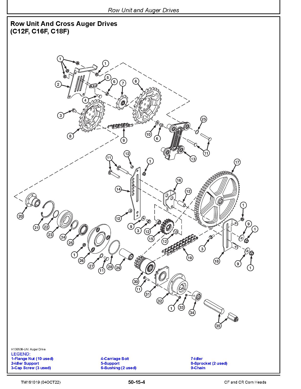 John Deere C12F C12R C16F C16R C18F C18R C6R C8R incl. StalkMaster Corn Heads Repair Manual TM161019 (4)
