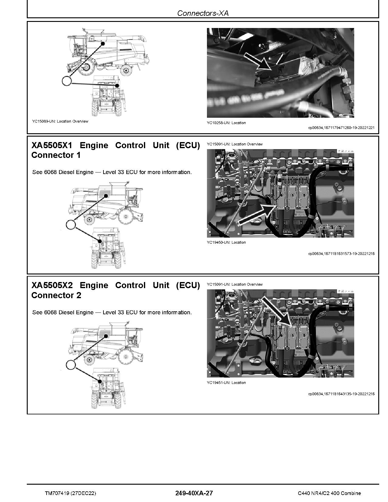 John Deere C2 400 C440 NR4 Combines Diagnostic Manual TM707419 (3)