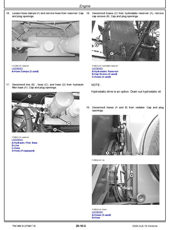 John Deere C240 4LZ 13 Combines Diagnostic Repair Technical Manual TM136619 (2)