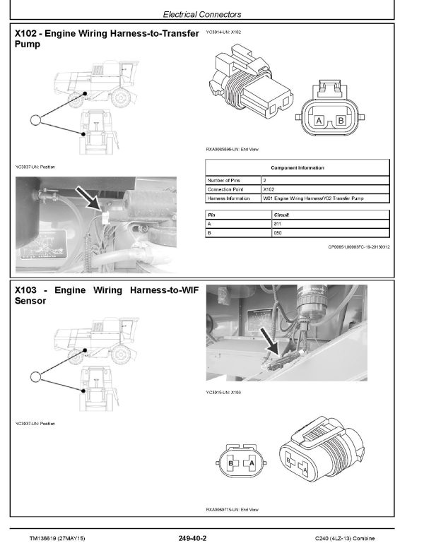 John Deere C240 4LZ 13 Combines Diagnostic Repair Technical Manual TM136619 (4)