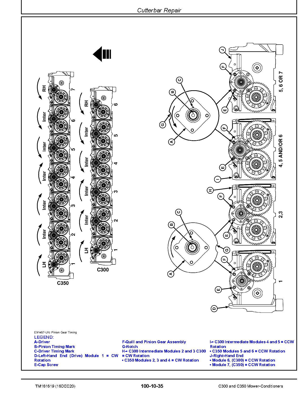 John Deere C300 C350 Mower Conditioners Repair Manual TM161619 (4)