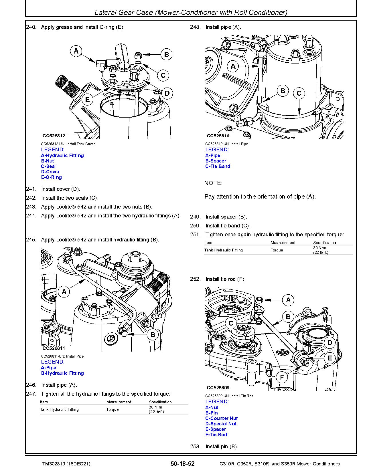 John Deere C310R C350R S310R S350R Mower Conditioners Technical Manual TM302819 (3)