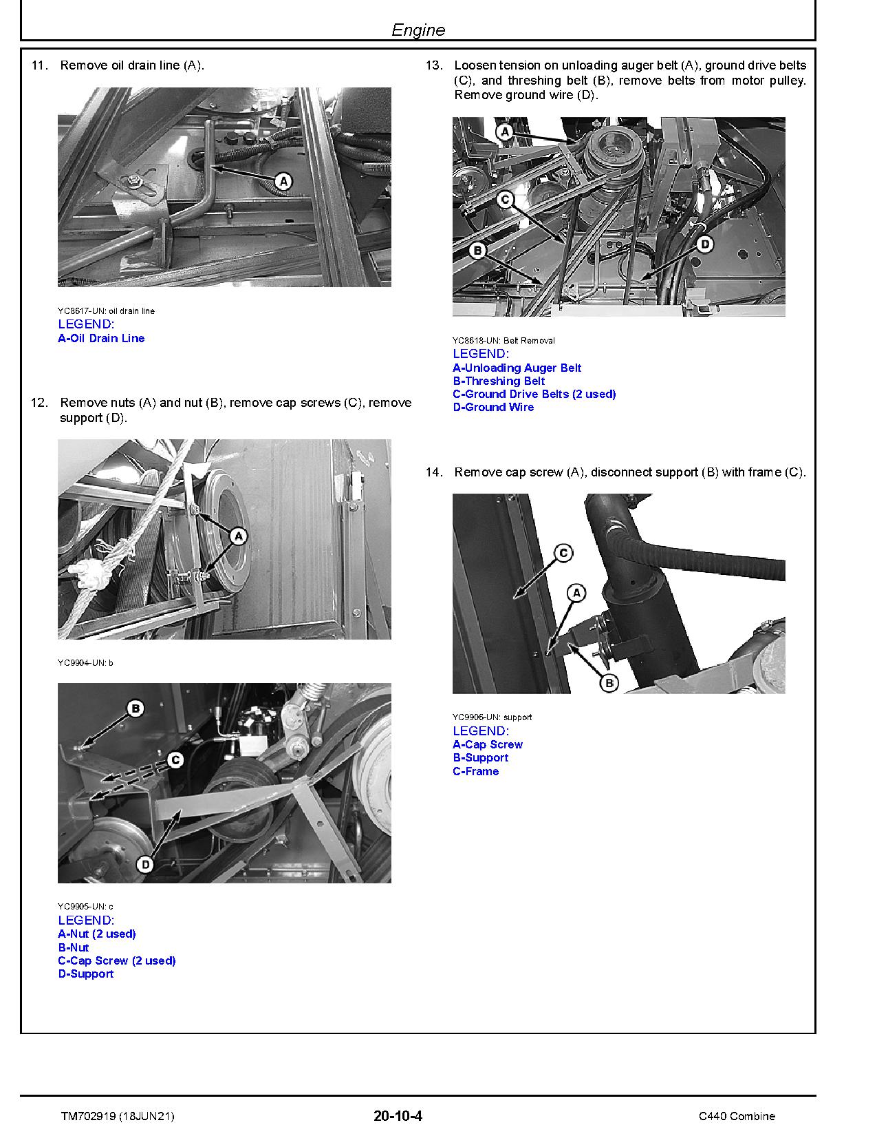 John Deere C440 Combines Technical Manual TM702919 (2)