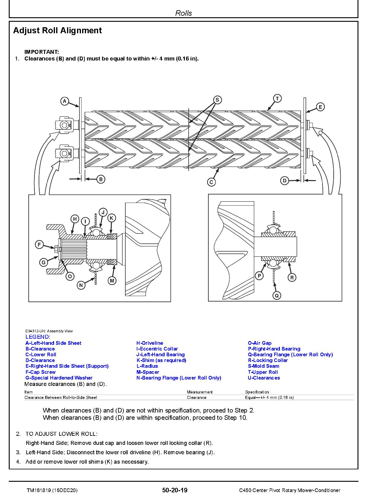 John Deere C450 Center Pivot Rotary Mower Conditioners Repair Manual TM161819 (4)