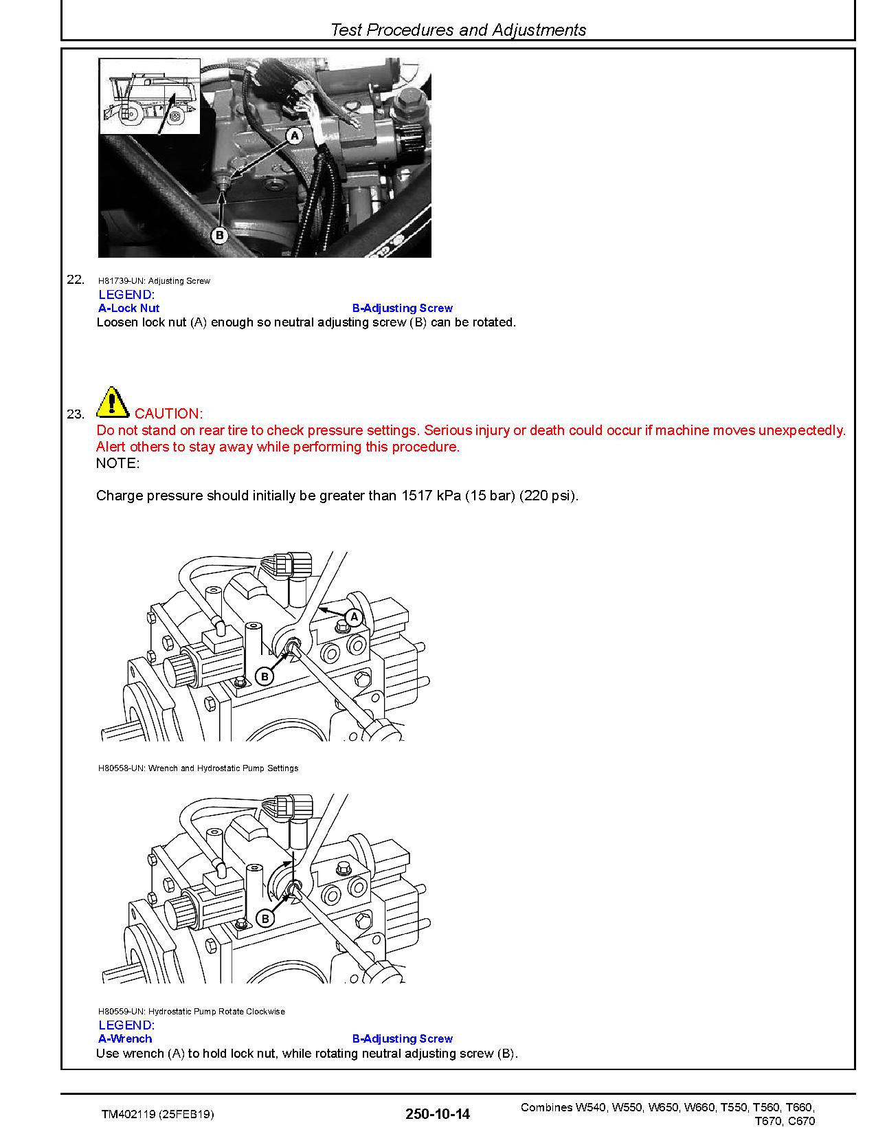 John Deere C670 T550 T560 T660 T670 W540 W550 W650 W660 Combines Diagnostic Manual TM402119 (2)