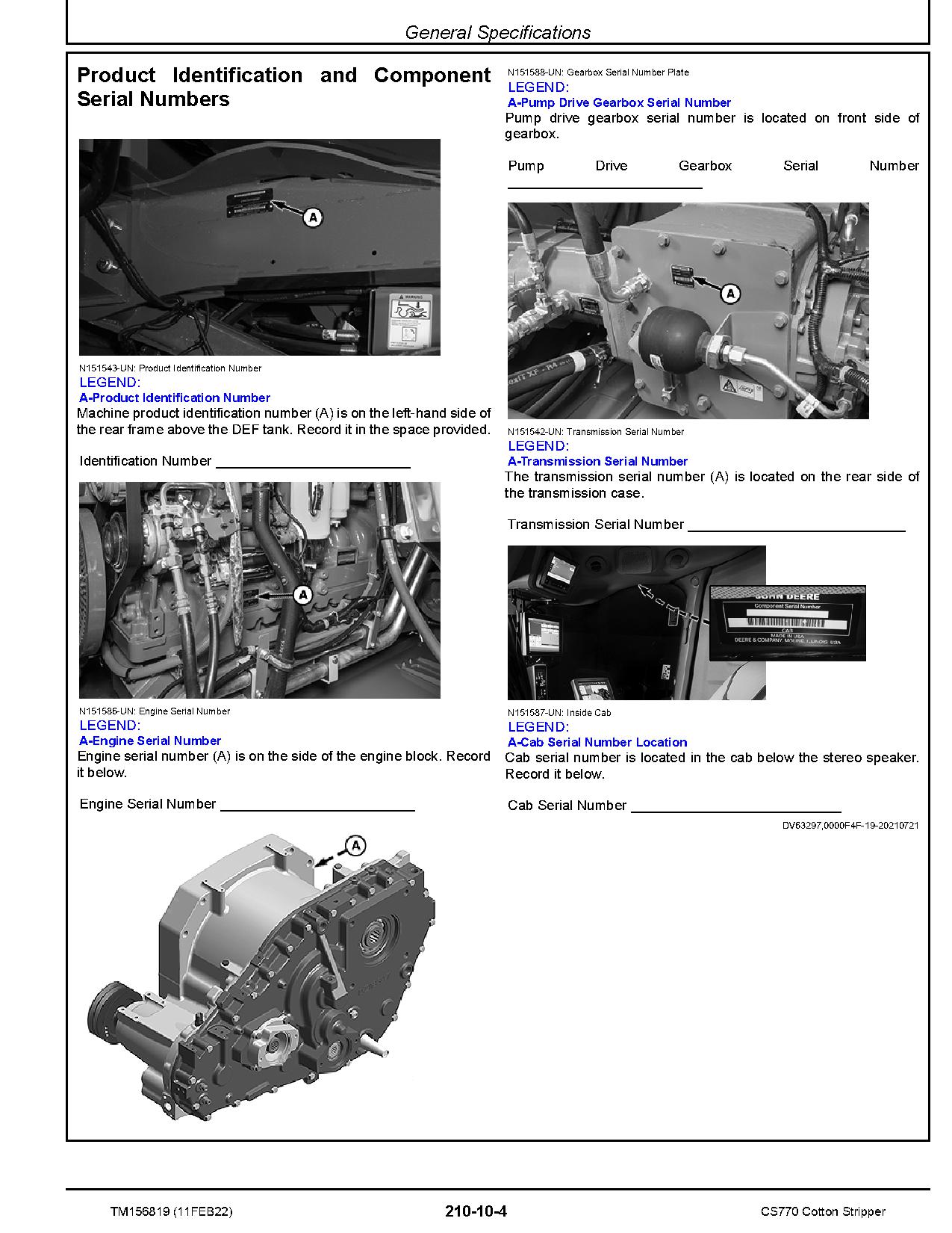 John Deere CS770 Cotton Strippers Diagnostic Manual TM156819 (2)