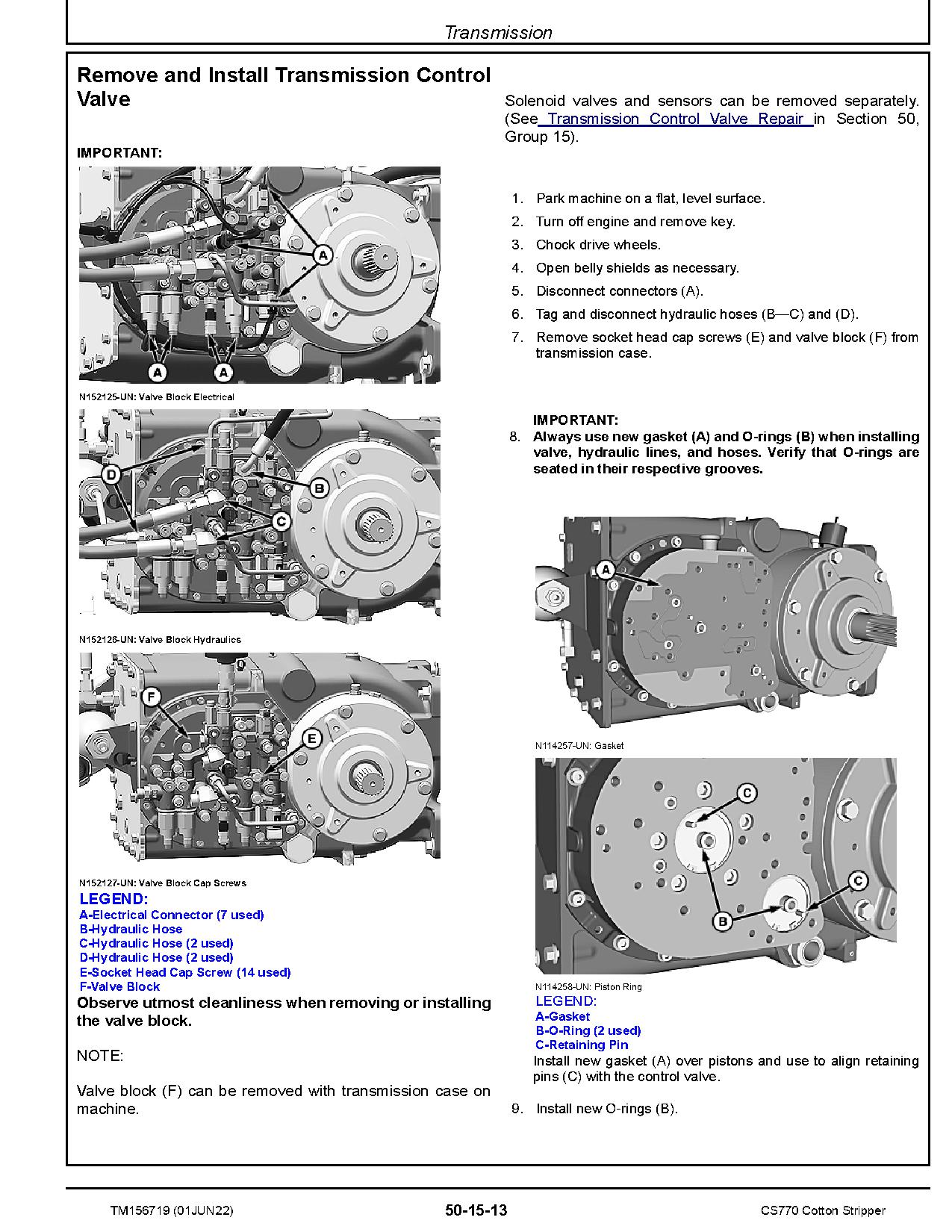 John Deere CS770 Cotton Strippers Repair Manual TM156719 (3)