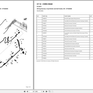 John Deere Folding Corn Head CF12 835001 Parts Catalog PC16571 2