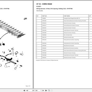 John Deere Folding Corn Head CF12 835001 Parts Catalog PC16571 3
