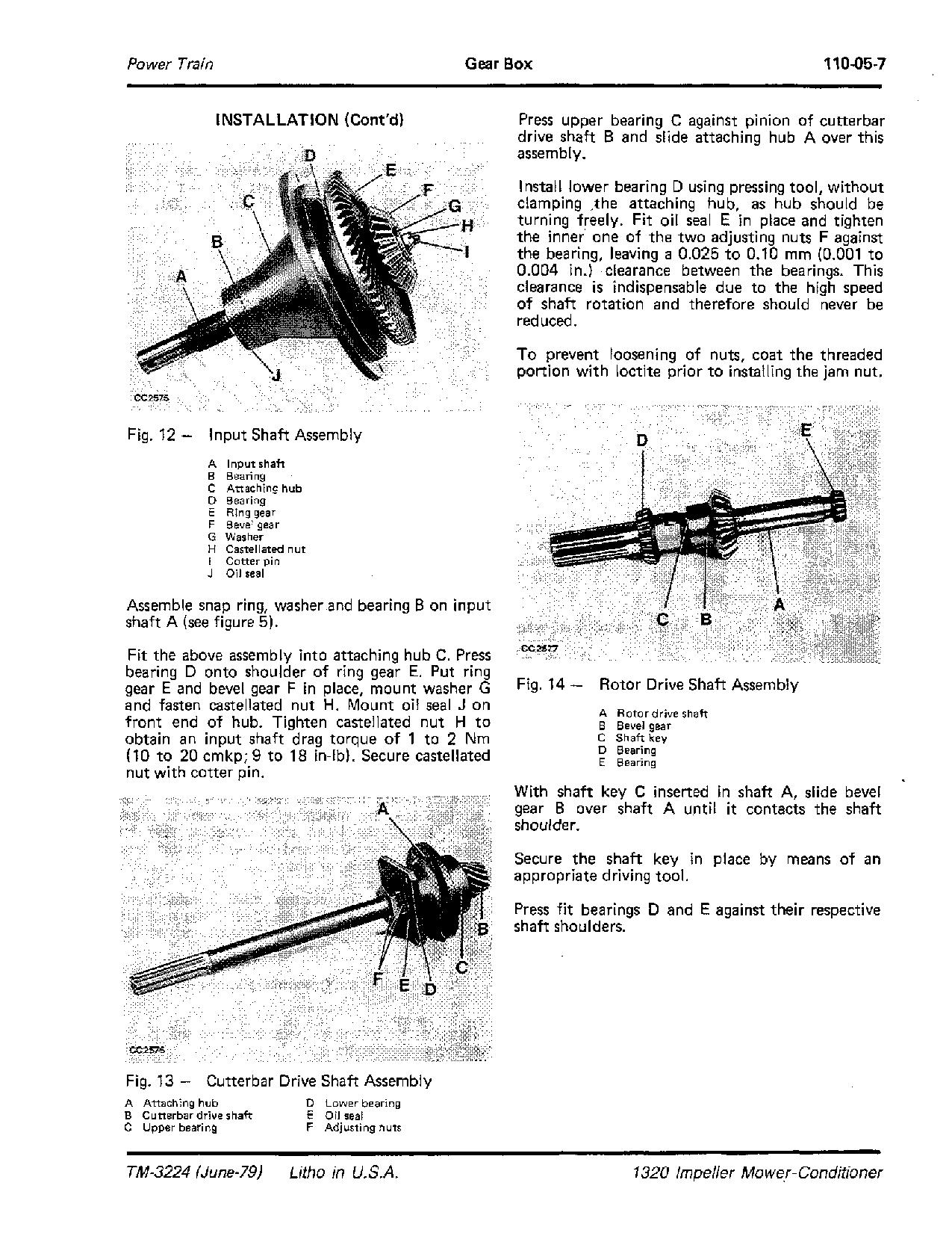 John Deere Impeller 1320 Mower Conditioners Technical Manual TM3224 (2)