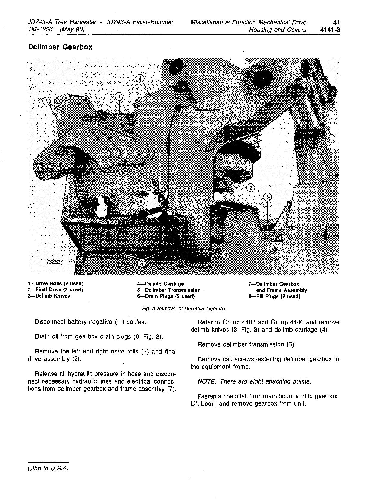 John Deere JD743 A Feller Bunchers JD743 A Harvesters Technical Manual TM1226 (4)