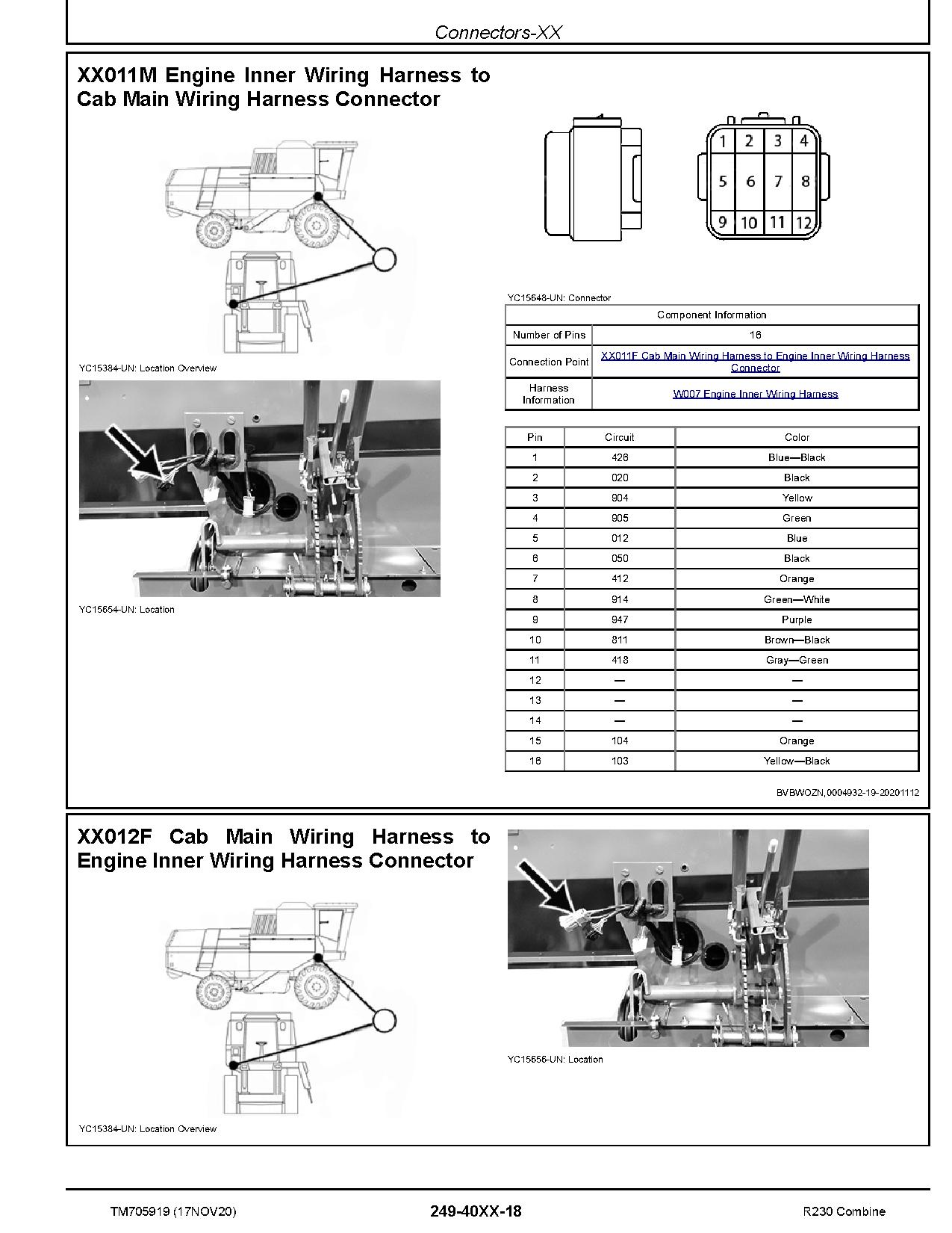 John Deere R230 Combines Diagnostic Manual TM705919 (2)