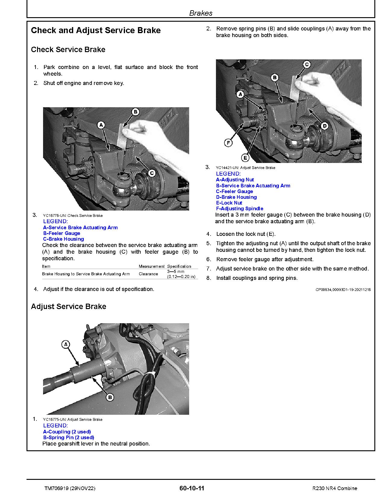 John Deere R230 NR4 Combines Repair Manual TM706919 (3)