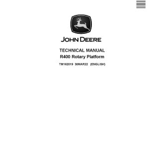 John Deere R400 Rotary Platforms Technical Manual TM162019 (1)