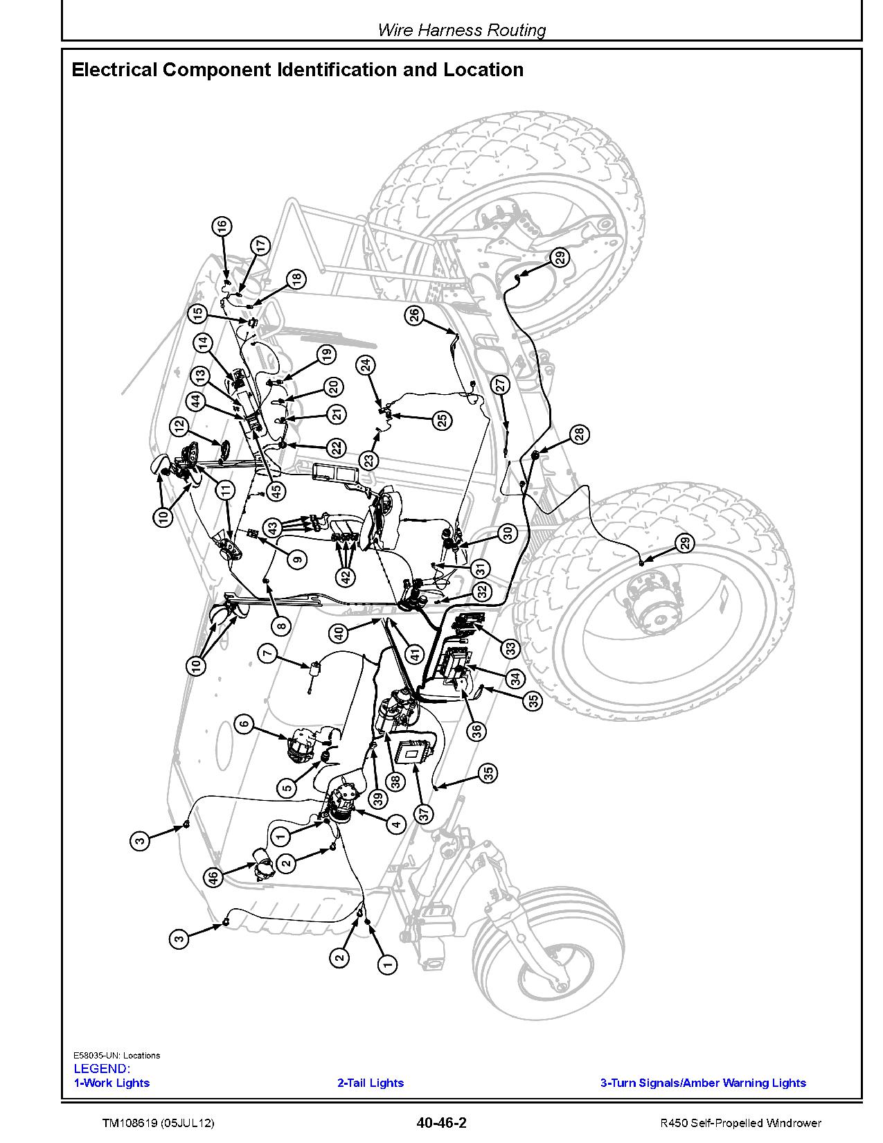 John Deere R450 Self Propelled Windrowers Repair Manual TM108619 (2)