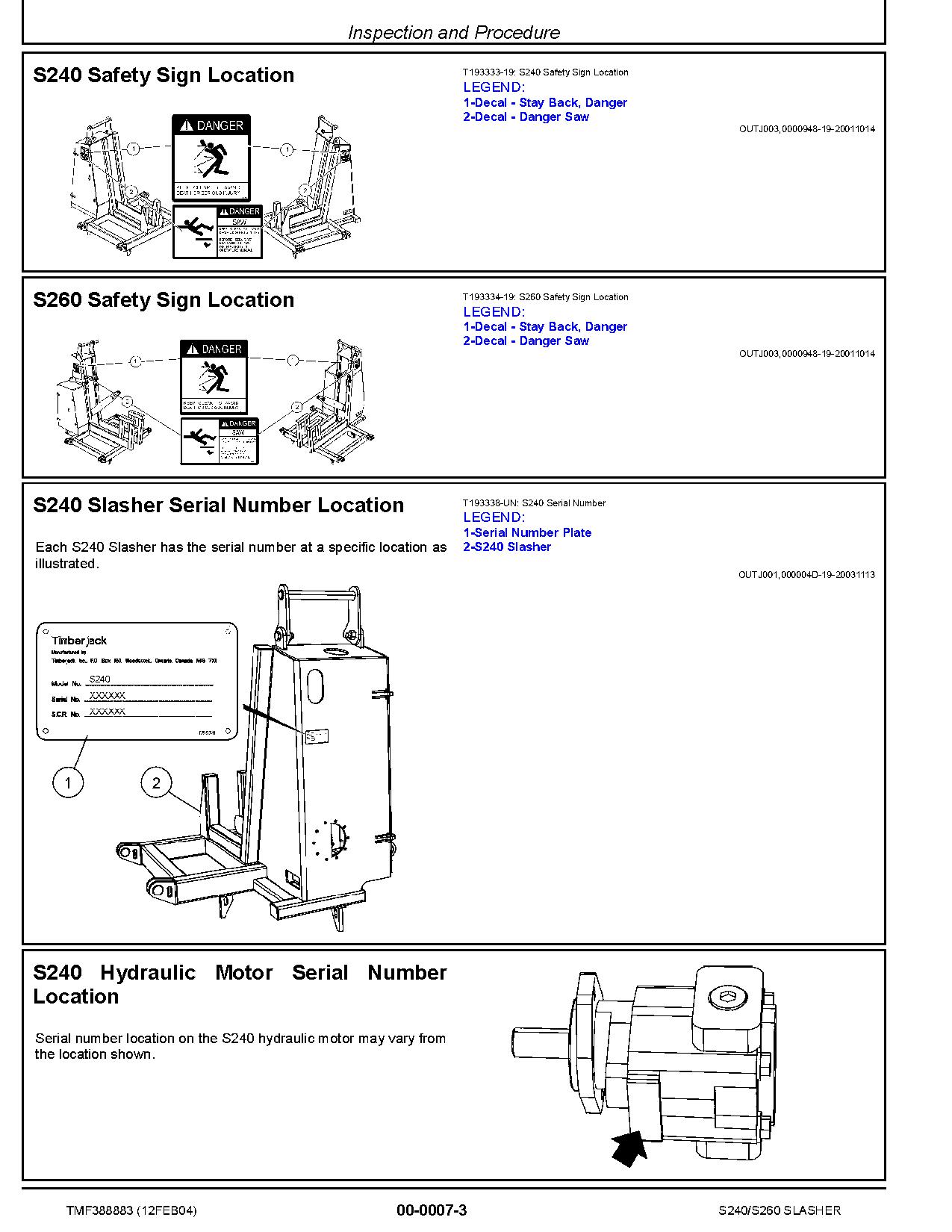 John Deere S240 S260 Slashers Technical Manual TMF388883 (2)
