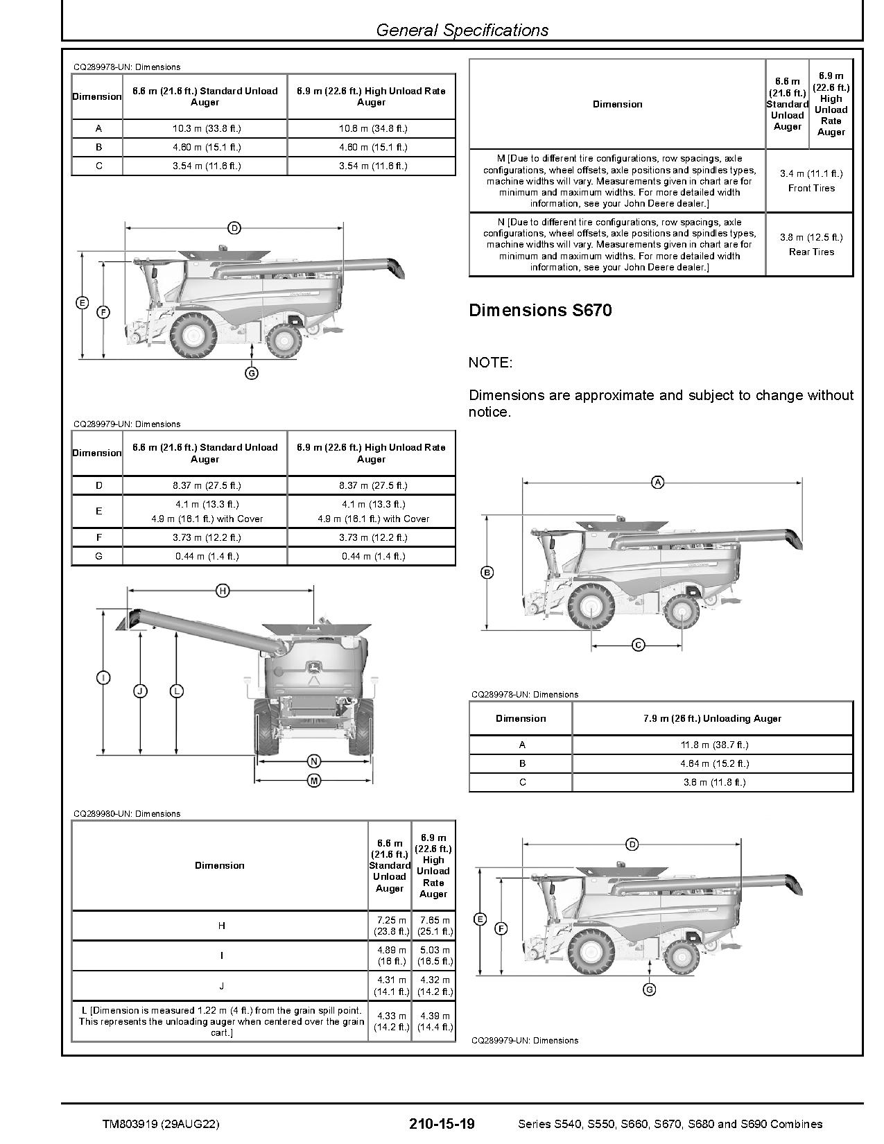 John Deere S540 S550 S660 S670 S680 S690 Combines Diagnostic Manual TM803919 (2)