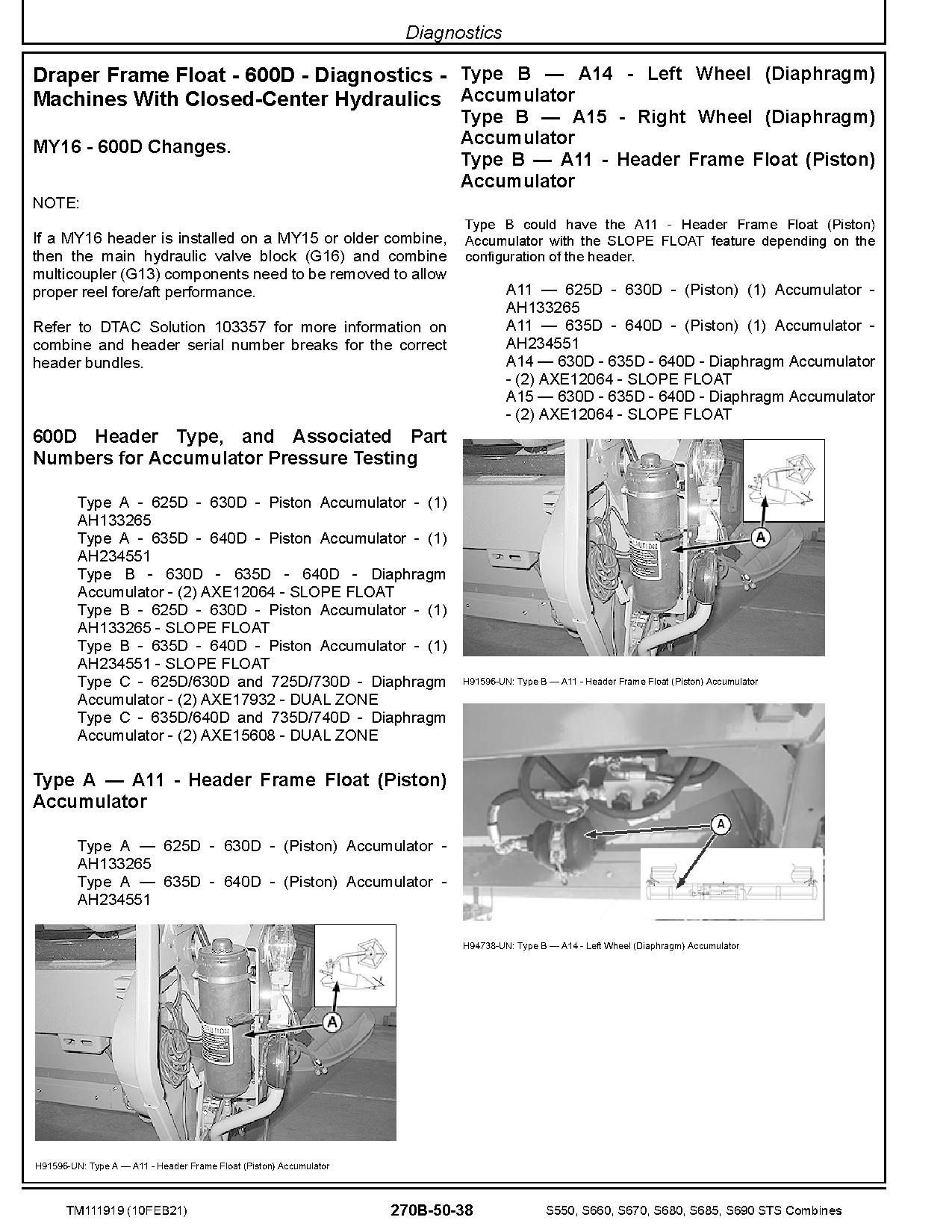 John Deere S550 S660 S670 S680 S685 S690 STS Combines Diagnostic Manual TM111919 (3)