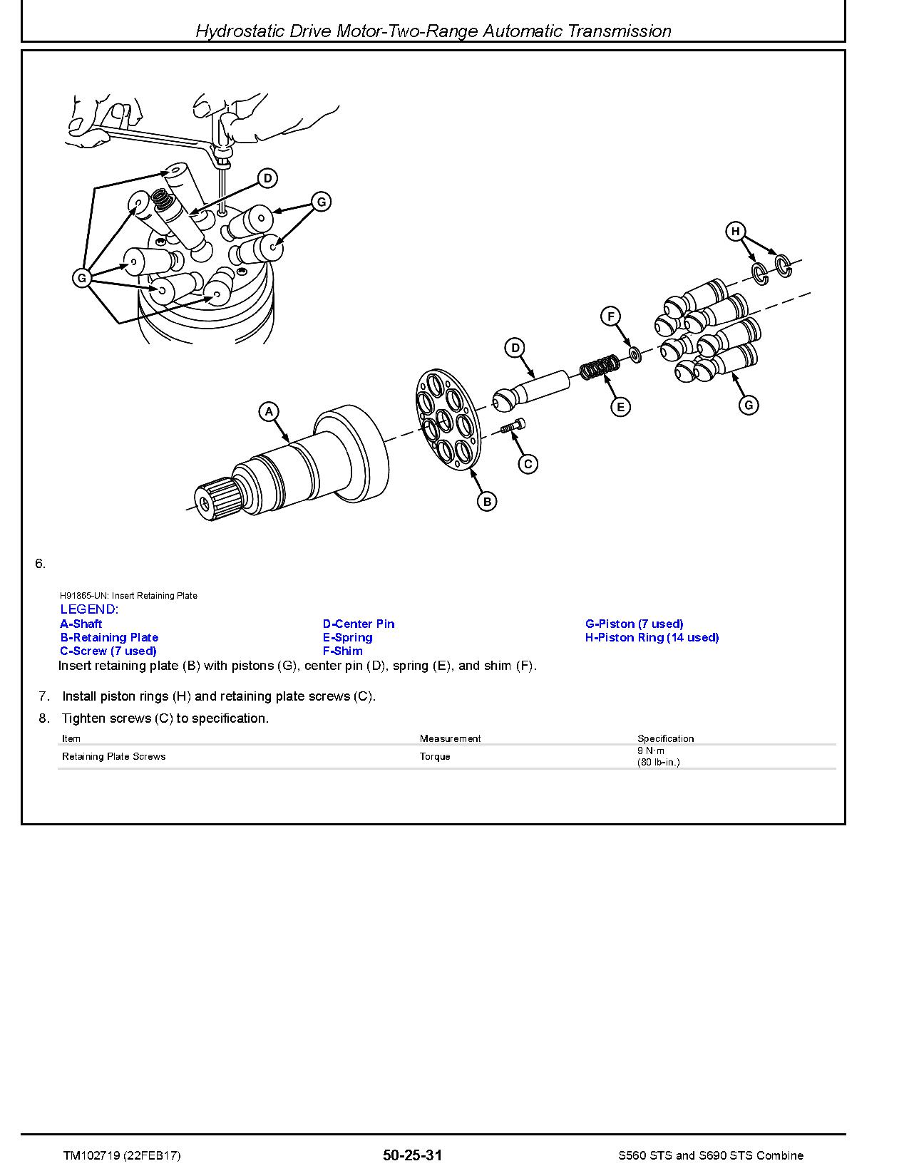 John Deere S560 S690 Combines Repair Manual TM102719 (2)