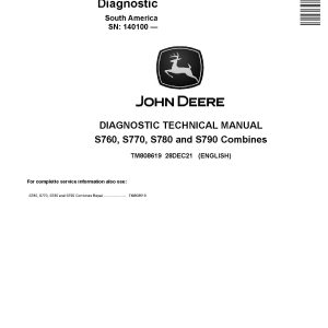 John Deere S760 S770 S780 S790 Combines Diagnostic Manual TM808619 (1)