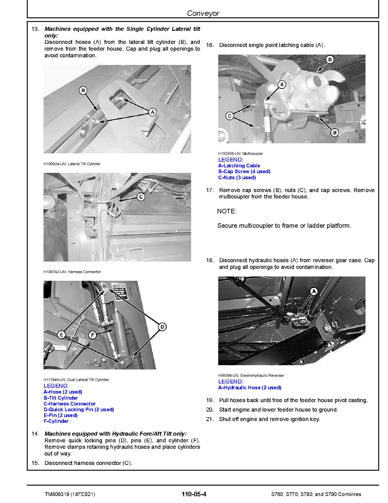 John Deere S760 S770 S780 S790 Combines Repair Manual TM806319 (4)